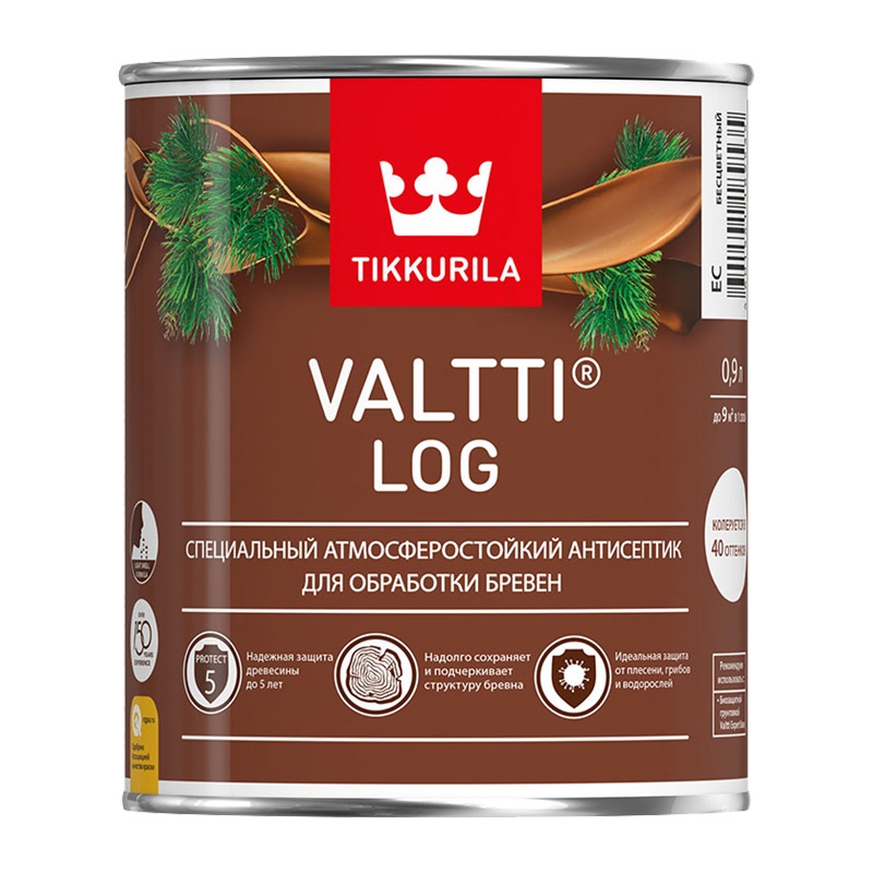 Антисептик Tikkurila Valtti Log EC (0,9 л)