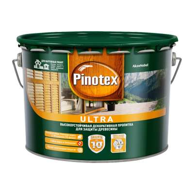 Антисептик для дерева Pinotex Ultra Бесцветный (9 л)