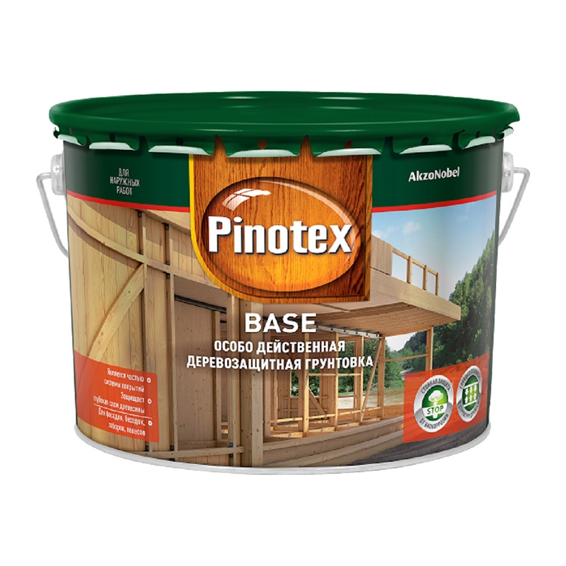 Антисептик для защиты древесины Pinotex Base грунтовочный (2,7 л)