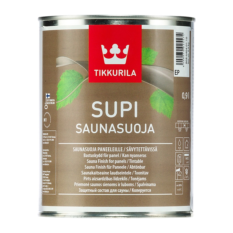 Защитный состав для саун Tikkurila Supi Saunasuoja полуматовый (0,9 л)