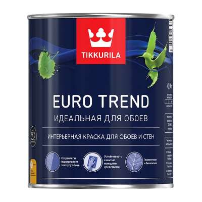 Краска в/д для обоев и стен Tikkurila EURO TREND С матовая (0,9 л)