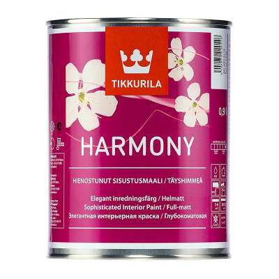 Краска в/д для стен и потолков Tikkurila HARMONY А акрилатная (0,9 л)