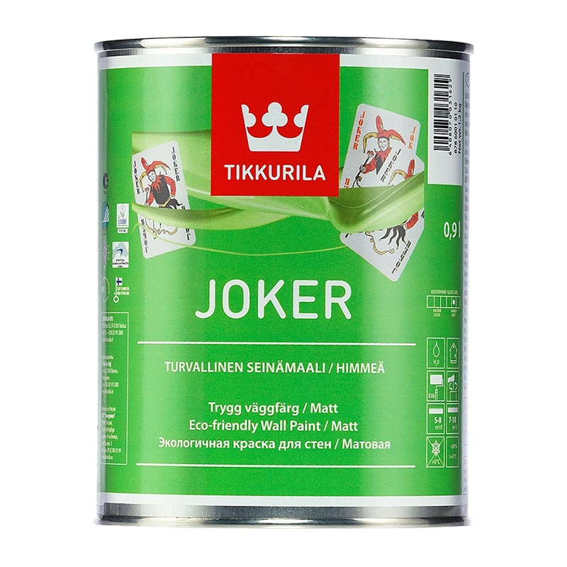 Краска в/д интерьерная Tikkurila JOKER A гипоаллергенная (0,9 л)