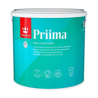 Краска интерьерная Tikkurila Priima A матовая (2,7 л)