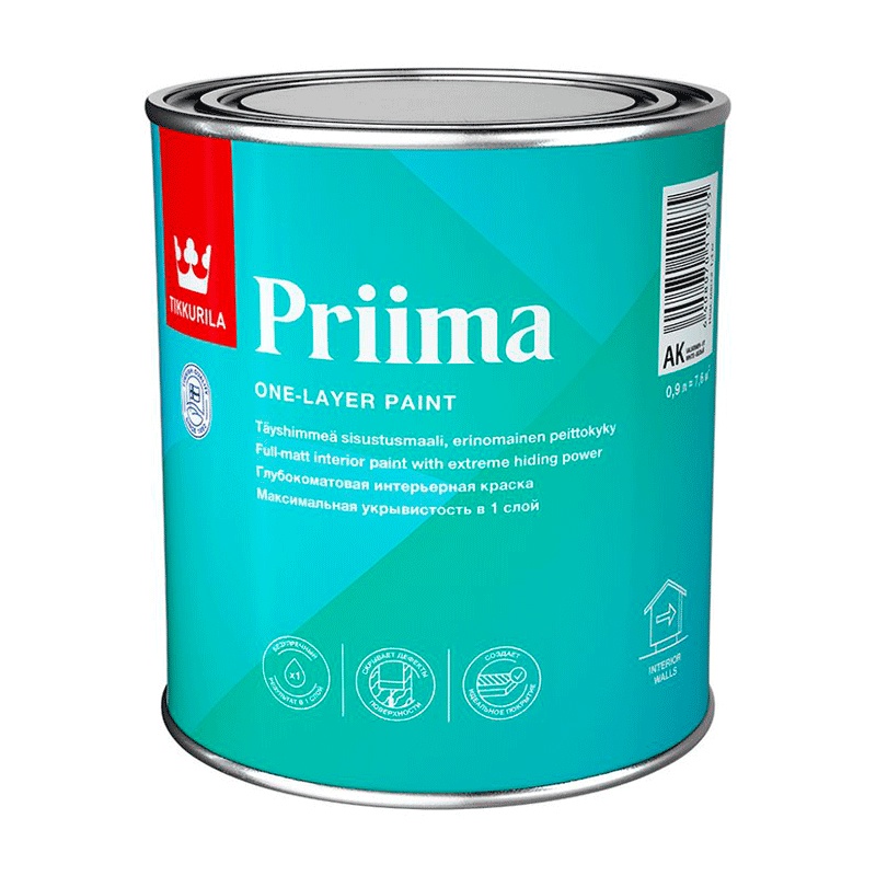 Краска интерьерная Tikkurila Priima C матовая (0,9 л)