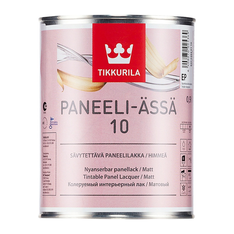 Лак для стен и потолков Tikkurila Panelli-Assa 10 матовый (0,9 л)