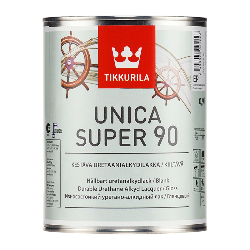 Лак универсальный Tikkurila Unica Super 90 EP глянцевый (0,9 л)
