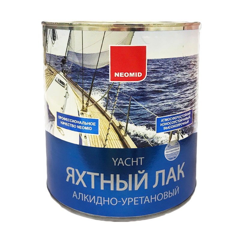 Лак яхтный Neomid Yacht алкидно-уретановый полуматовый (2,5 л)